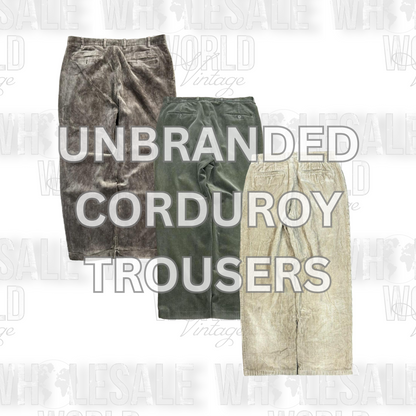 UNBRANDED CORDUROY TROUSERS - GRADE A - 50pc