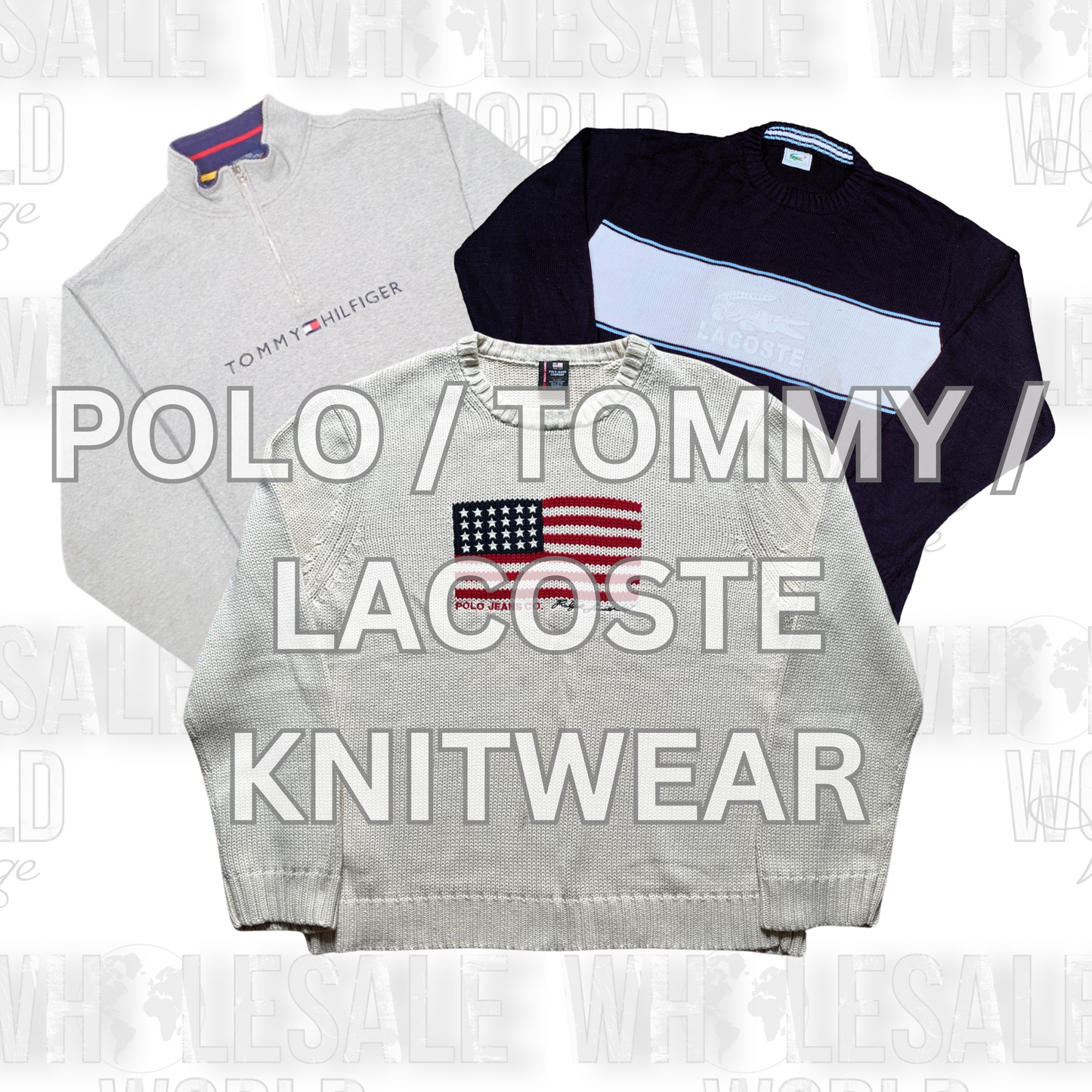 POLO / TOMMY / LACOSTE KNITWEAR - GRADE A - 50pc