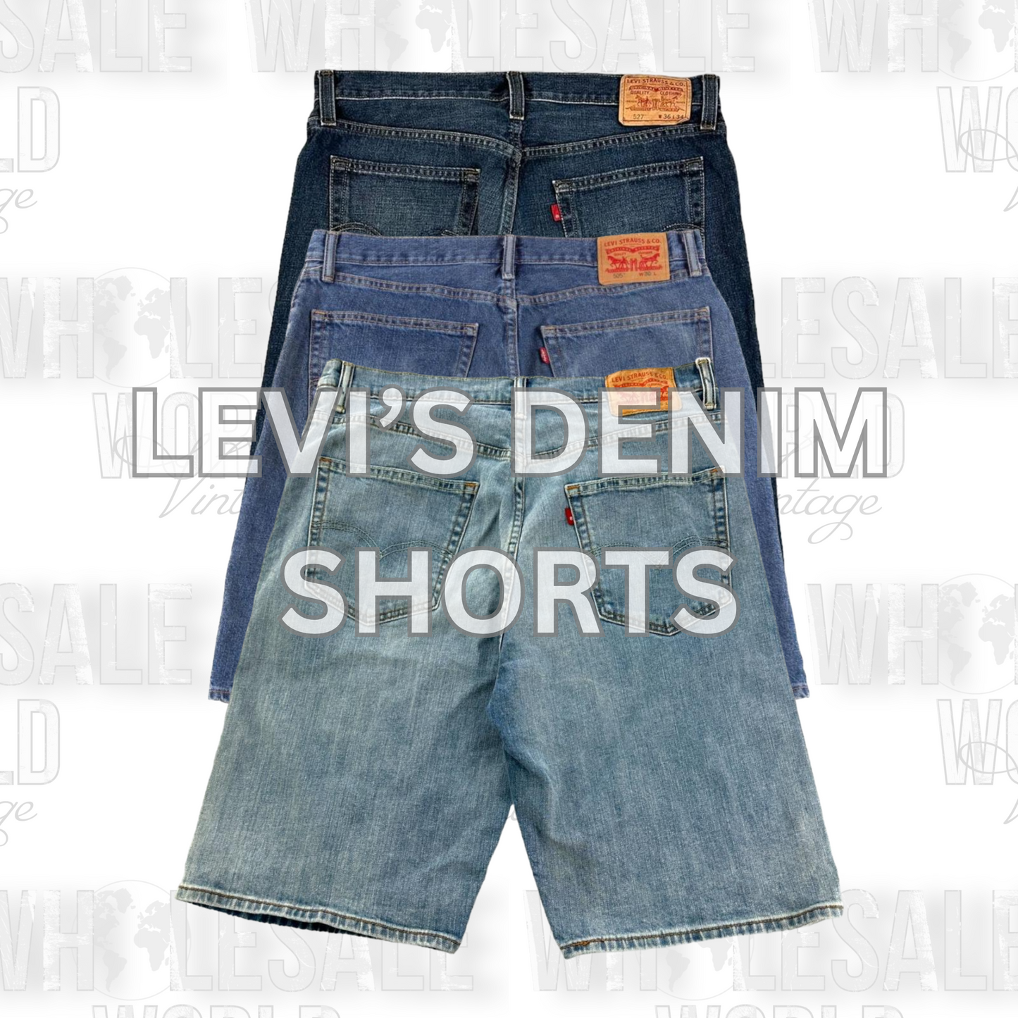 LEVI'S DENIM SHORTS - GRADE A - 50pc