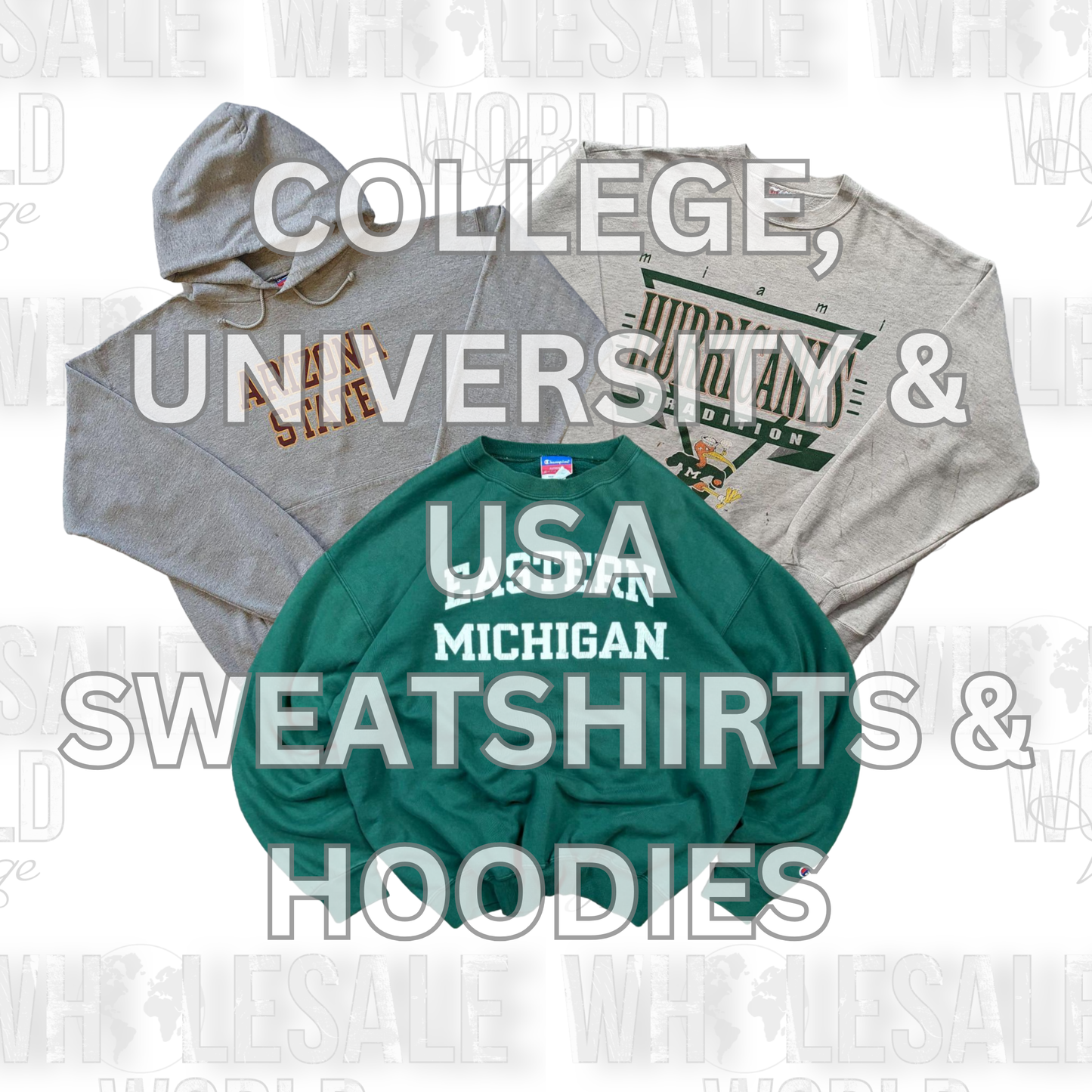 COLLEGE, UNIVERSITY & USA SWEATSHIRTS - GRADE A - 50pc