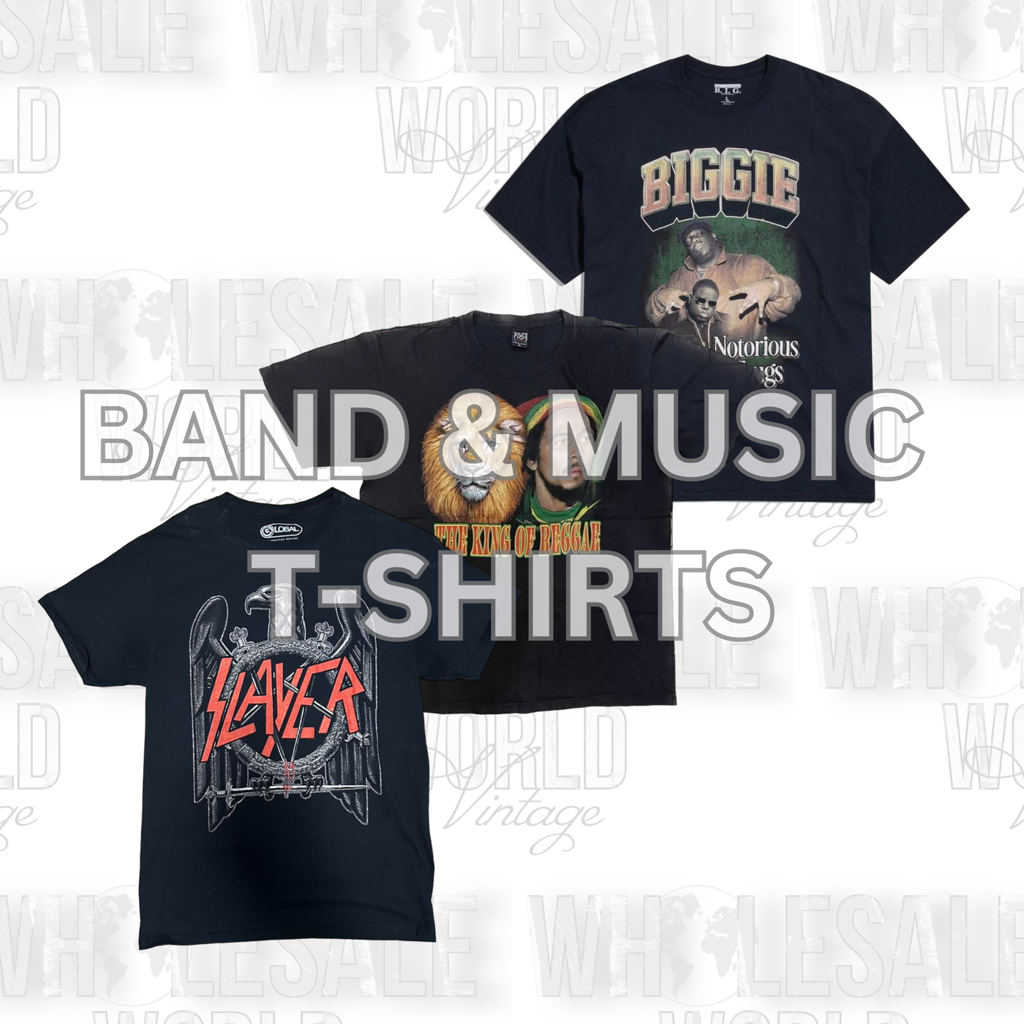 BAND & MUSIC T-SHIRTS - GRADE A - 100pc