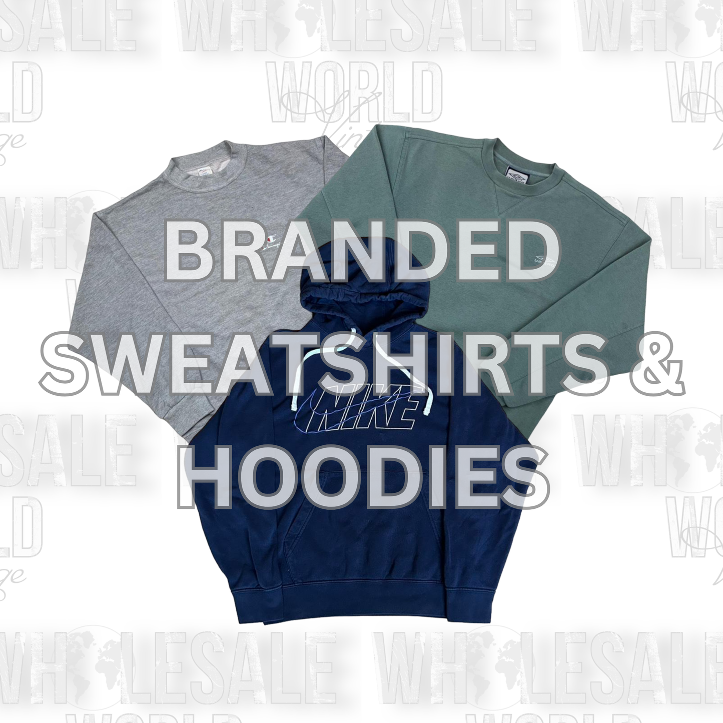 BRANDED SWEATSHIRTS & HOODIES - 50pc