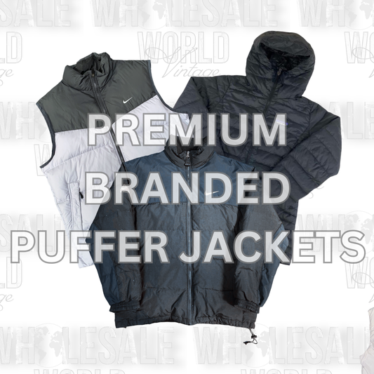 PREMIUM BRANDED PUFFER JACKETS - GRADE A - 25pc