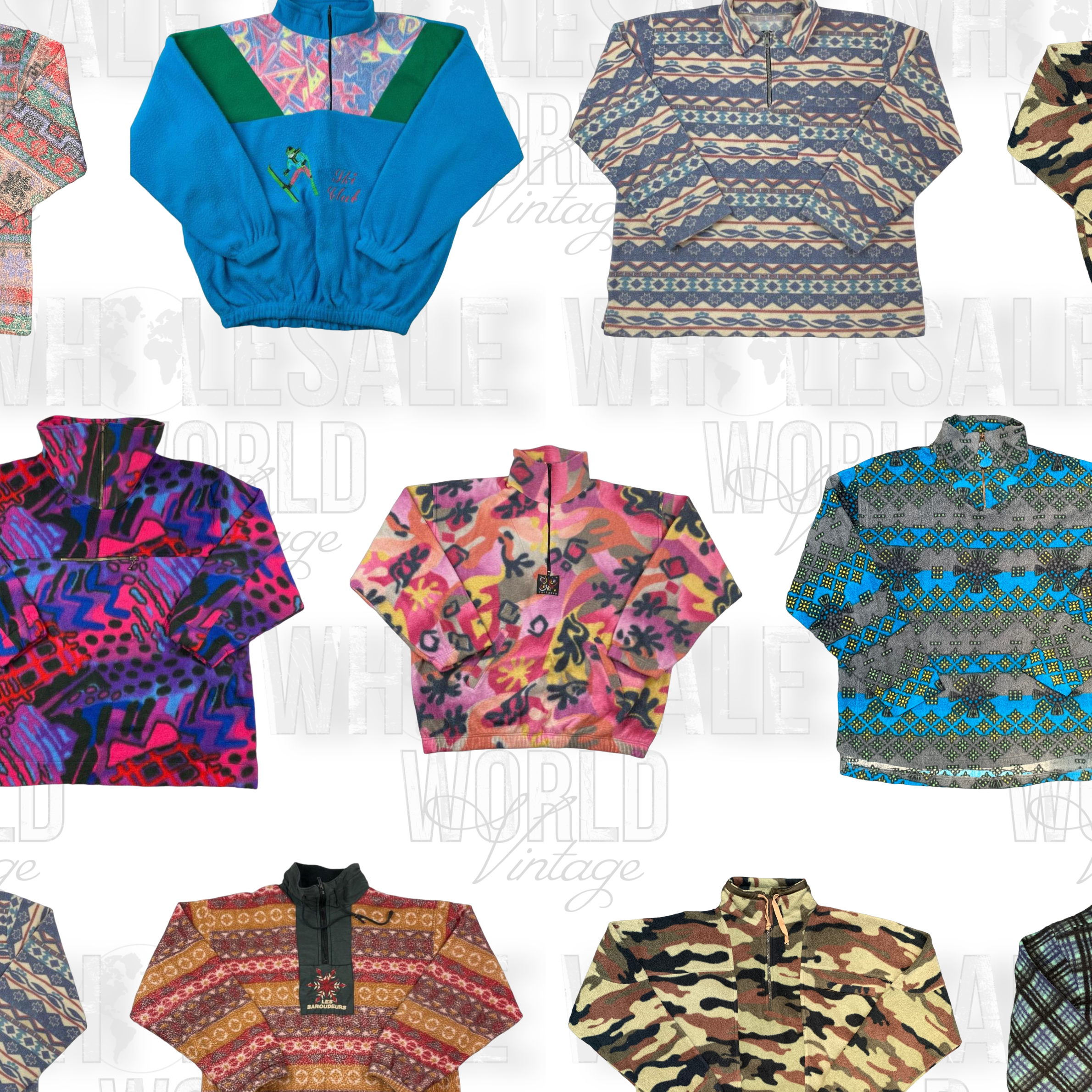 25 x Abstract Crazy Pattern Fleeces – Bulk Wholesale Company