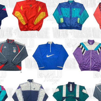 PREMIUM VINTAGE BRANDED TRACK JACKETS & WINDBREAKERS - GRADE A - 70pc