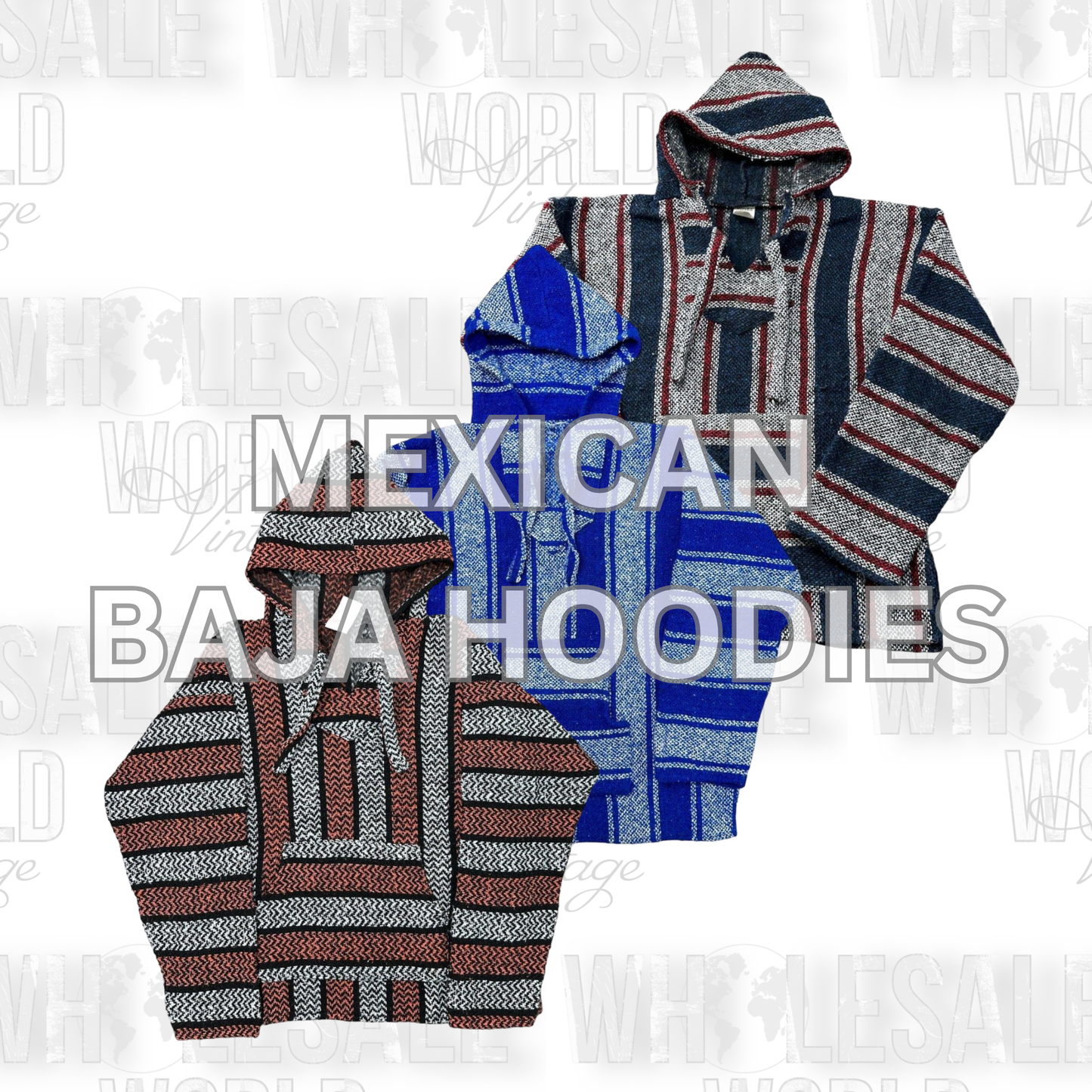 MEXICAN STYLE BAJA HOODIES - GRADE A - 40pc