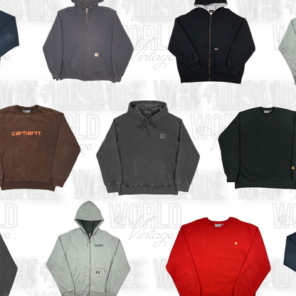 VINTAGE CARHARTT & DICKIES SWEATSHIRTS & HOODIES - GRADE A - 50pc