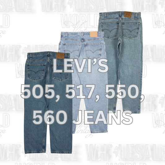 PRE ORDER - LEVI'S 505, 517, 550, 560 JEANS - GRADE A - 40pc