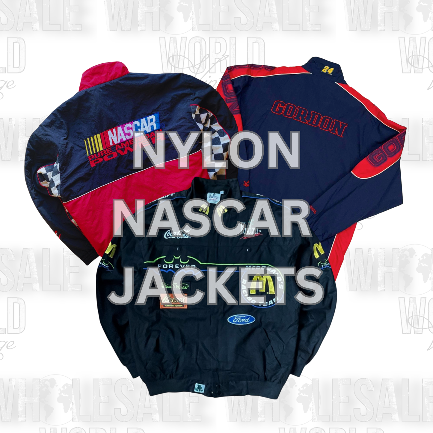 PRE ORDER - NYLON NASCAR JACKETS - GRADE A - 20pc