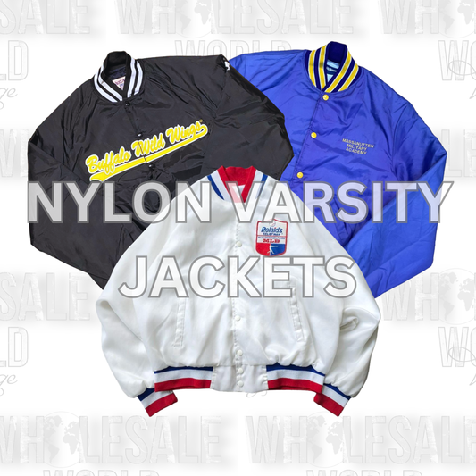 MIX NYLON VARSITY JACKETS - GRADE A - 50pc