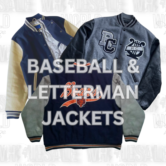 BASEBALL & LETTERMAN JACKETS - GRADE A - 25PC