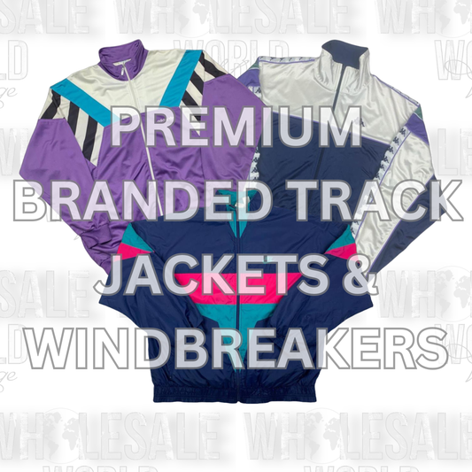 PREMIUM BRANDED TRACK JACKETS & WINDBREAKERS - GRADE A - 70pc