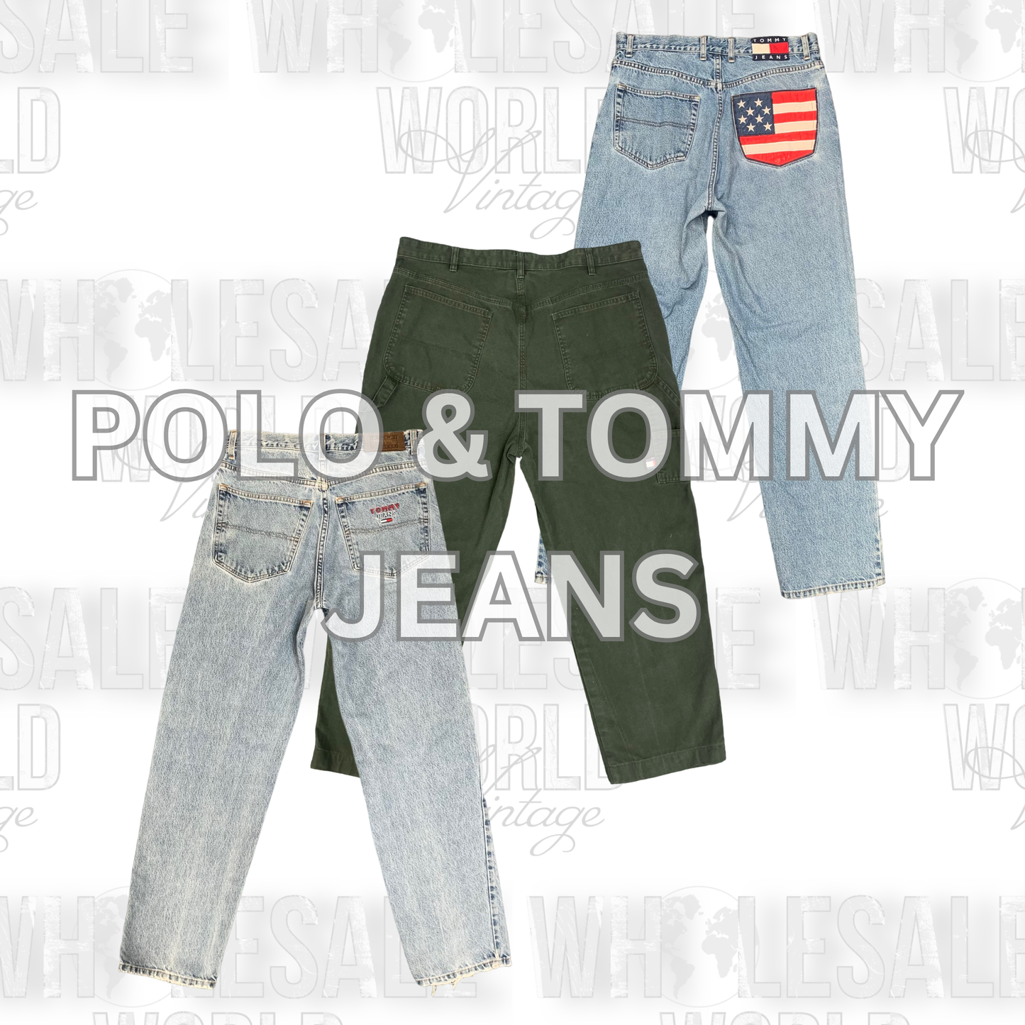 RALPH LAUREN & TOMMY HILFIGER JEANS - GRADE A - 50pc