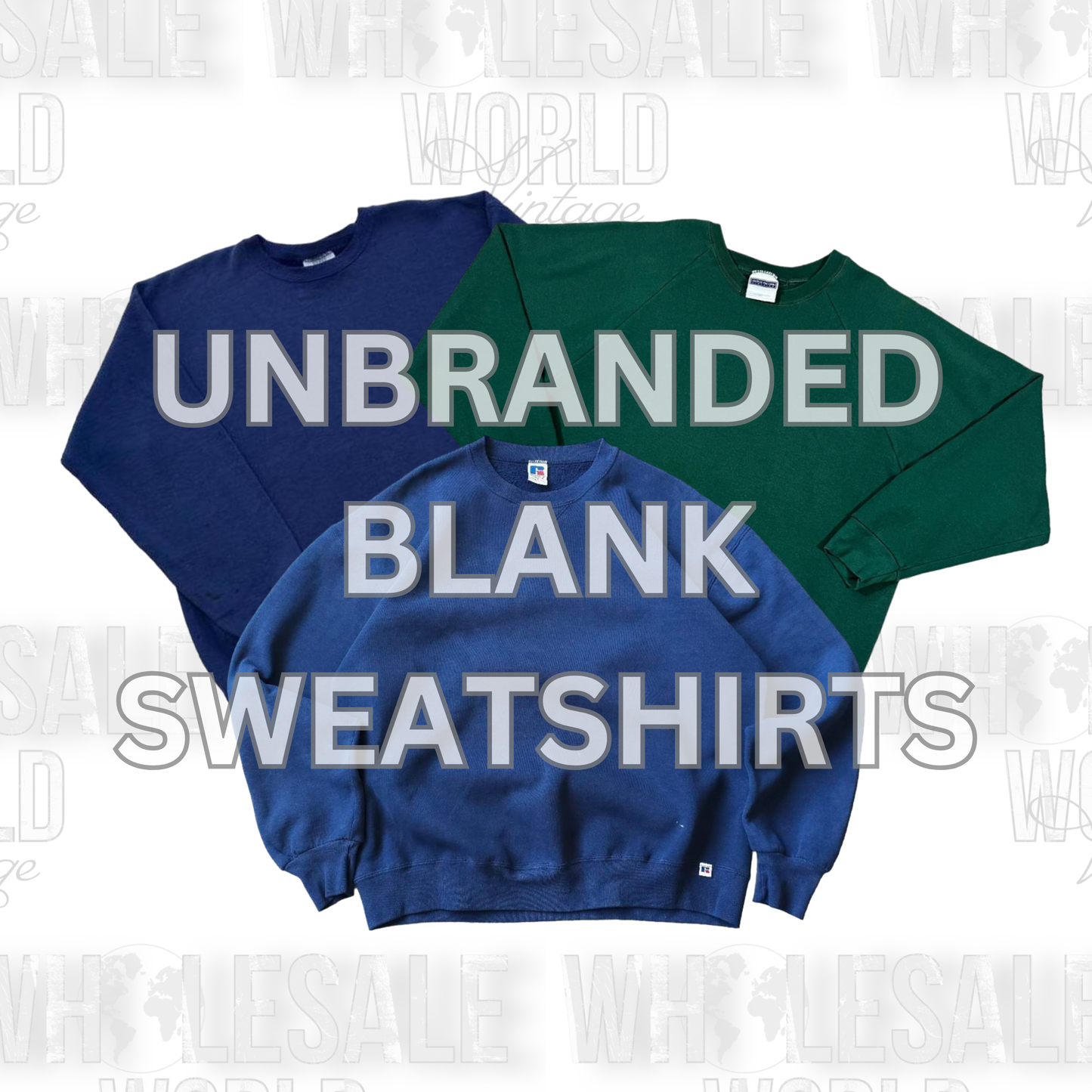 UNBRANDED BLANK SWEATSHIRTS - GRADE A - 50pc