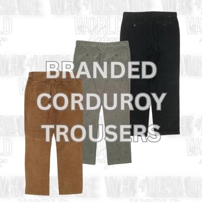 BRANDED CORDUROY TROUSERS - GRADE A - 80pc