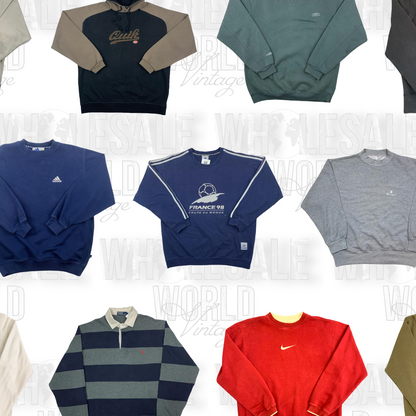 PREMIUM VINTAGE BRANDED SWEATSHIRTS & HOODIES - GRADE A - 50pc