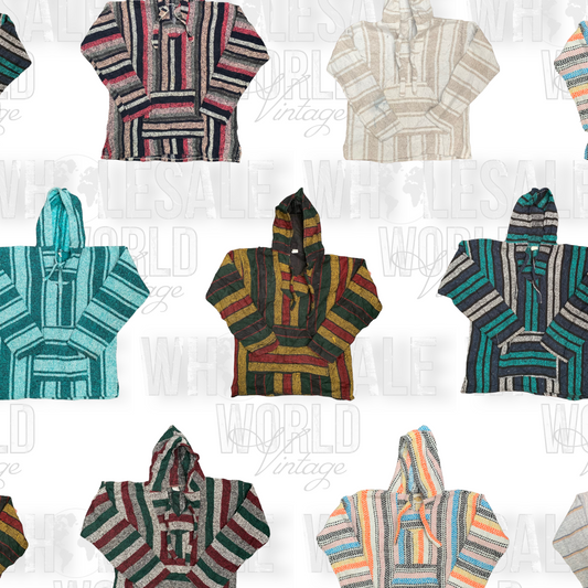 MEXICAN STYLE BAJA HOODIES - GRADE A - 50pc