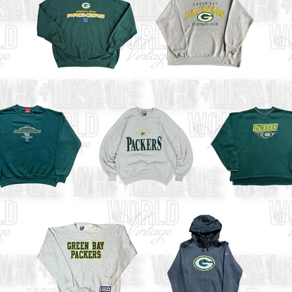 VINTAGE GREEN BAY PACKERS SWEATSHIRTS & HOODIES - GRADE A - 50pc