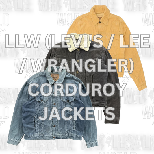 PRE ORDER - LLW (LEVI'S / LEE / WRANGLER) CORDUROY JACKETS - GRADE A - 30pc