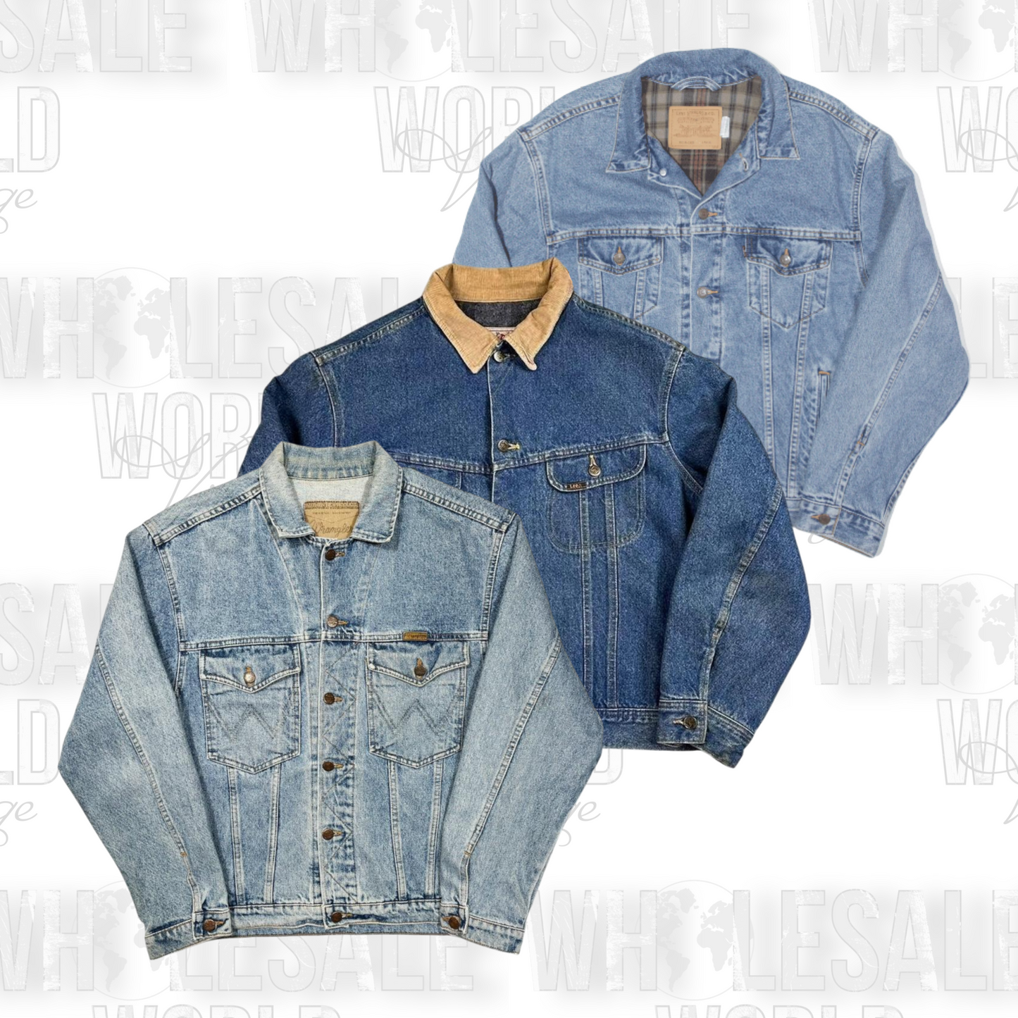 PRE ORDER - LLW (LEVI'S / LEE / WRANGLER) DENIM JACKETS - GRADE A - 50pc