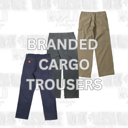 BRANDED CARGO TROUSERS - GRADE A - 50pc