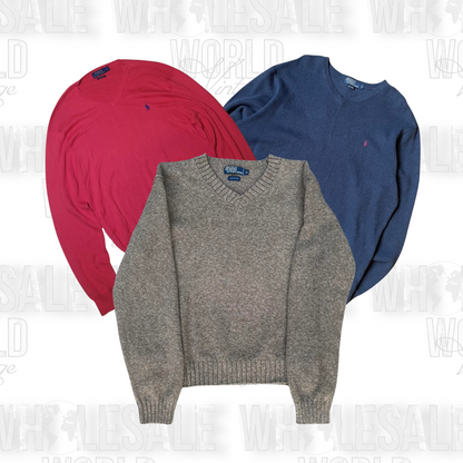 PRE ORDER - RALPH LAUREN V-NECK KNITWEAR - GRADE A - 50pc