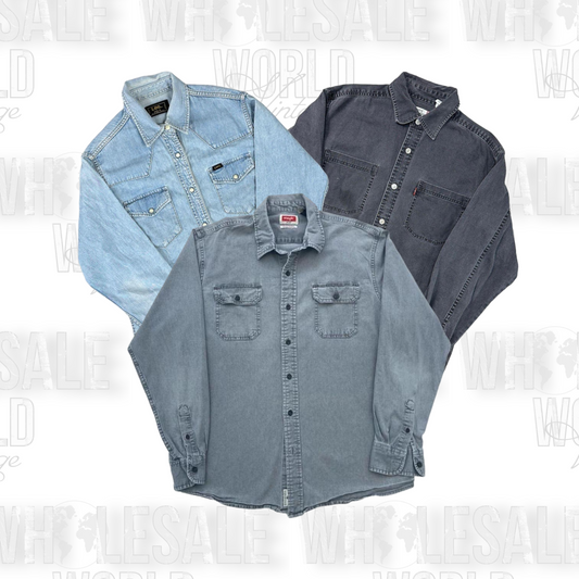 LLW DENIM SHIRTS - GRADE A - 50pc