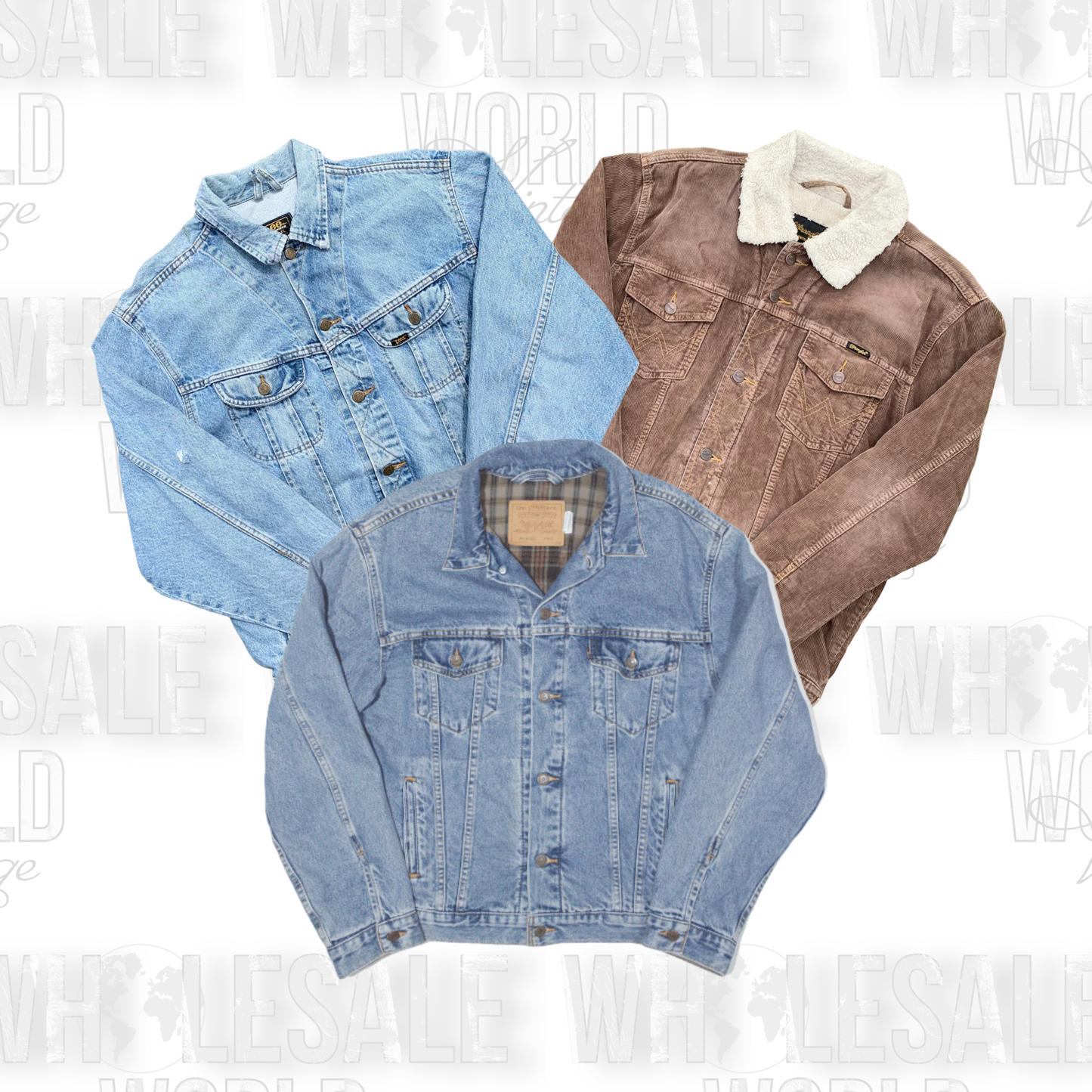 PRE ORDER - LLW (LEVI'S / LEE / WRANGLER) DENIM JACKETS - GRADE A - 50pc