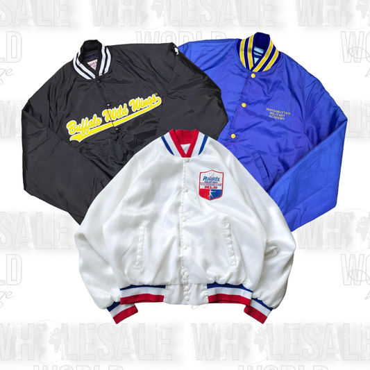 PRE ORDER - MIX NYLON VARSITY JACKETS - GRADE A - 50pc