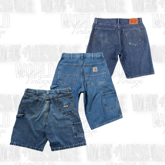 SUPER PREMIUM VINTAGE BRANDED DENIM SHORTS - GRADE A - 50pc