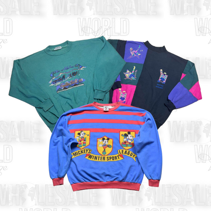 70s / 80s STYLE UNBRANDED PRINTED SWEATSHIRTS - GRADE A - 50pc