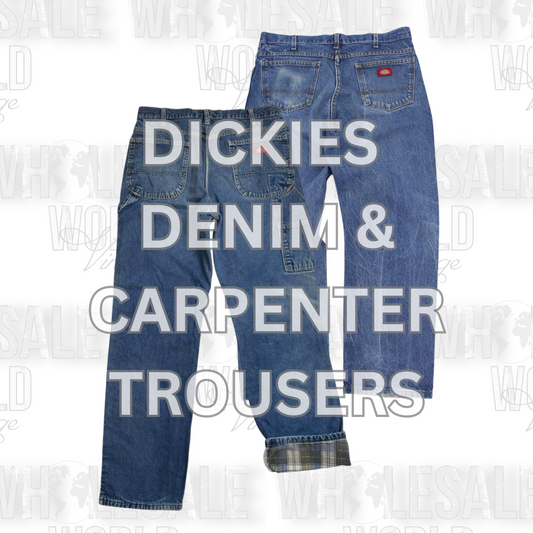 PRE ORDER - DICKIES DENIM & CARPENTER TROUSERS - GRADE A - 40pc