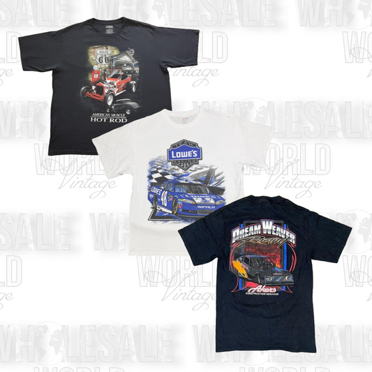 NASCAR & RACING T-SHIRTS - GRADE A - 50pc