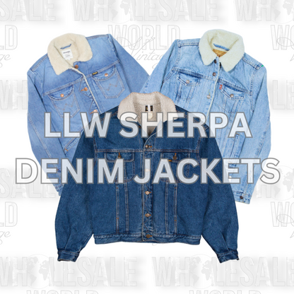 LLW (LEVI'S / LEE / WRANGLER) SHERPA JACKETS - GRADE A - 50pc