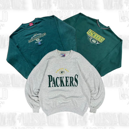 VINTAGE GREEN BAY PACKERS SWEATSHIRTS & HOODIES - GRADE A - 50pc