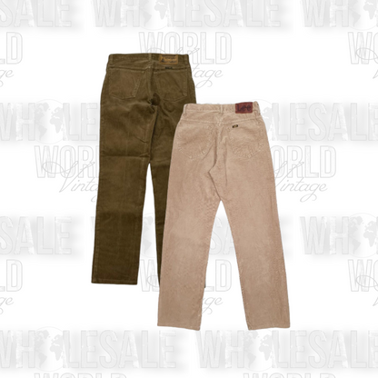 LLW (LEVI'S / LEE / WRANGLER) CORDUROY TROUSERS - GRADE A - 50pc