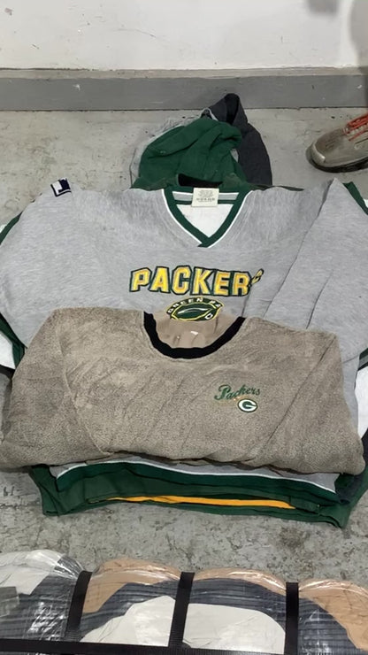 VINTAGE GREEN BAY PACKERS SWEATSHIRTS & HOODIES - GRADE A - 50pc